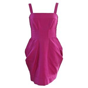 MATTHEW WILLIAMSON FOR H&M PINK MINI SILK COTTON DRESS SIZE US 6